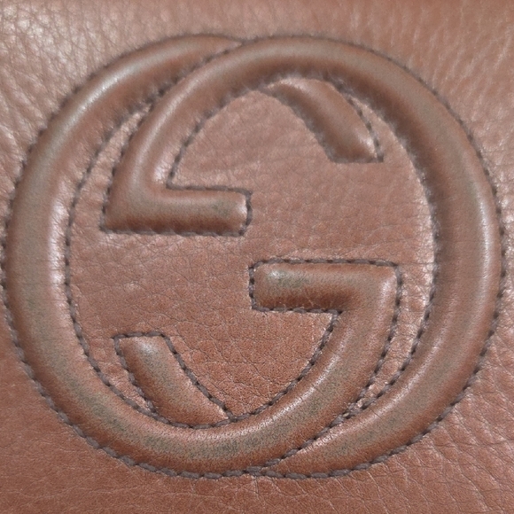 Gucci Soho Rose Leather Zip Around Wallet - Picture 2 of 14